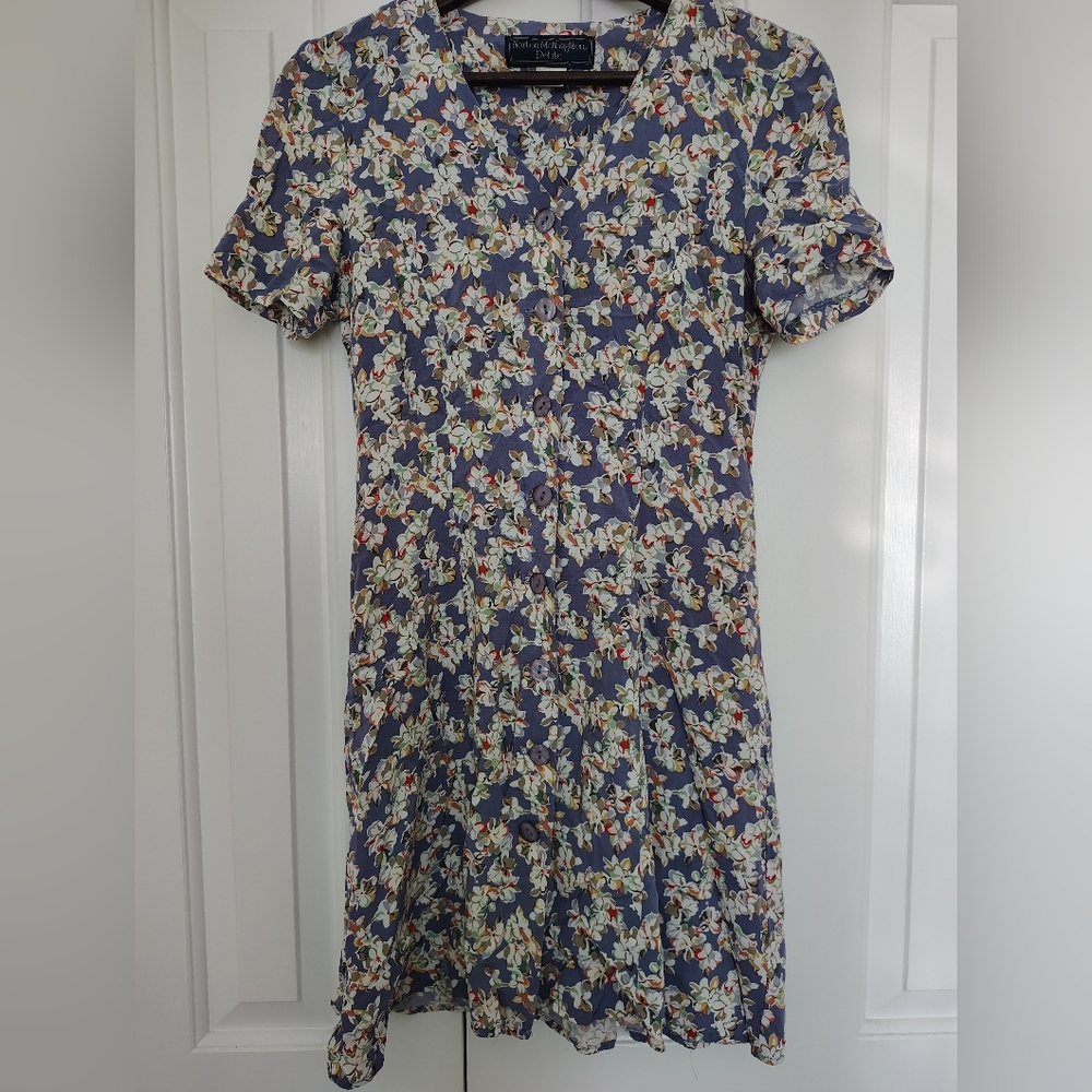 Doen Navy Floral Midi Dress